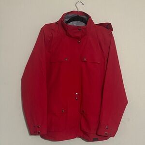 Oobe Women Red Jacket rain coat waterproof women XL cozy full sip outdoor hiking